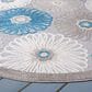 Safavieh Cabana CBN676B 6"7" Round Beige and Blue Indoor/Outdoor Area Performance Rug, , large