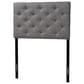 Baxton Studio Viviana Twin Upholstered Panel Headboard in Grey, , large