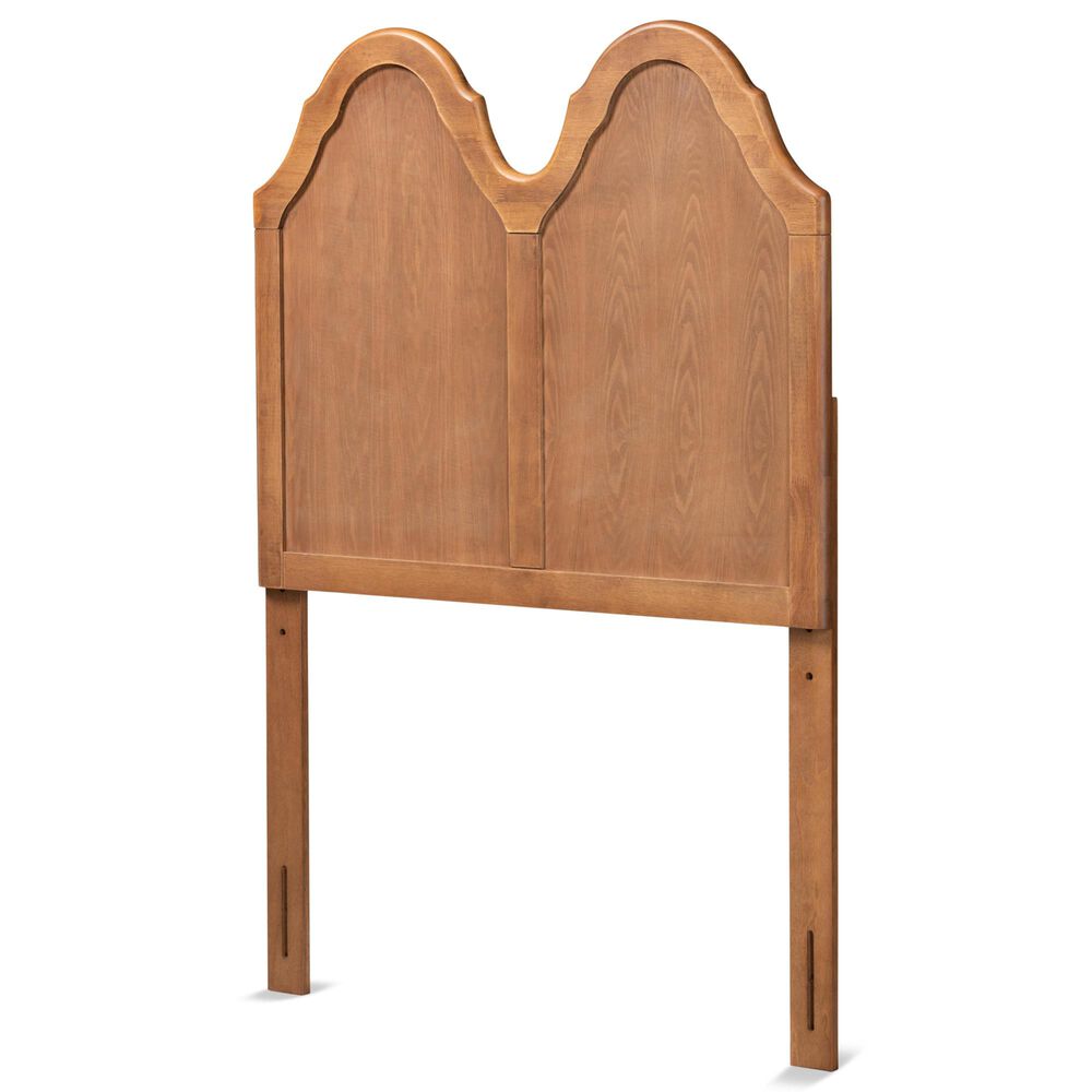 Baxton Studio Tobin Twin Headboard in Ash Walnut, , large