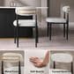 Morden Fort Modern Boucle Side Chair with White Cushion in Black and Gold (Set of 6), , large
