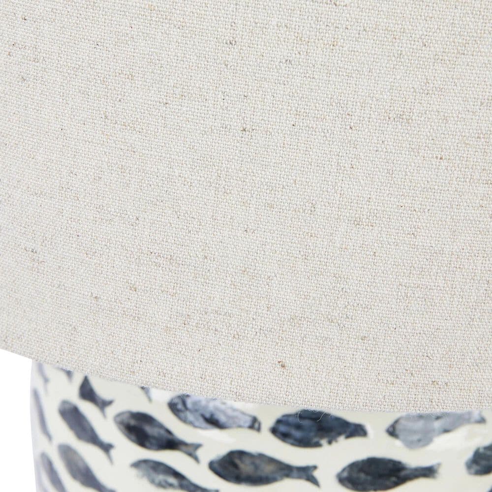 Teak Interiors Shoreline Table Lamp in Blue and White, , large