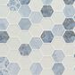 MS International Vista Azul 2" x 2" Hexagon on 13" x 11" Glass Mosaic Sheet, , large