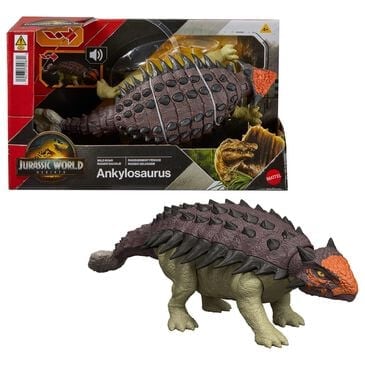 Jurassic World Ankylosaurus Wild Roar Dinosaur Action Figure in Multicolor, , large