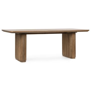 Classic Home Vander Rectangular Double Pedestal Dining Table in Tawny Brown - Table Only, , large