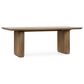 Classic Home Vander Rectangular Double Pedestal Dining Table in Tawny Brown - Table Only, , large