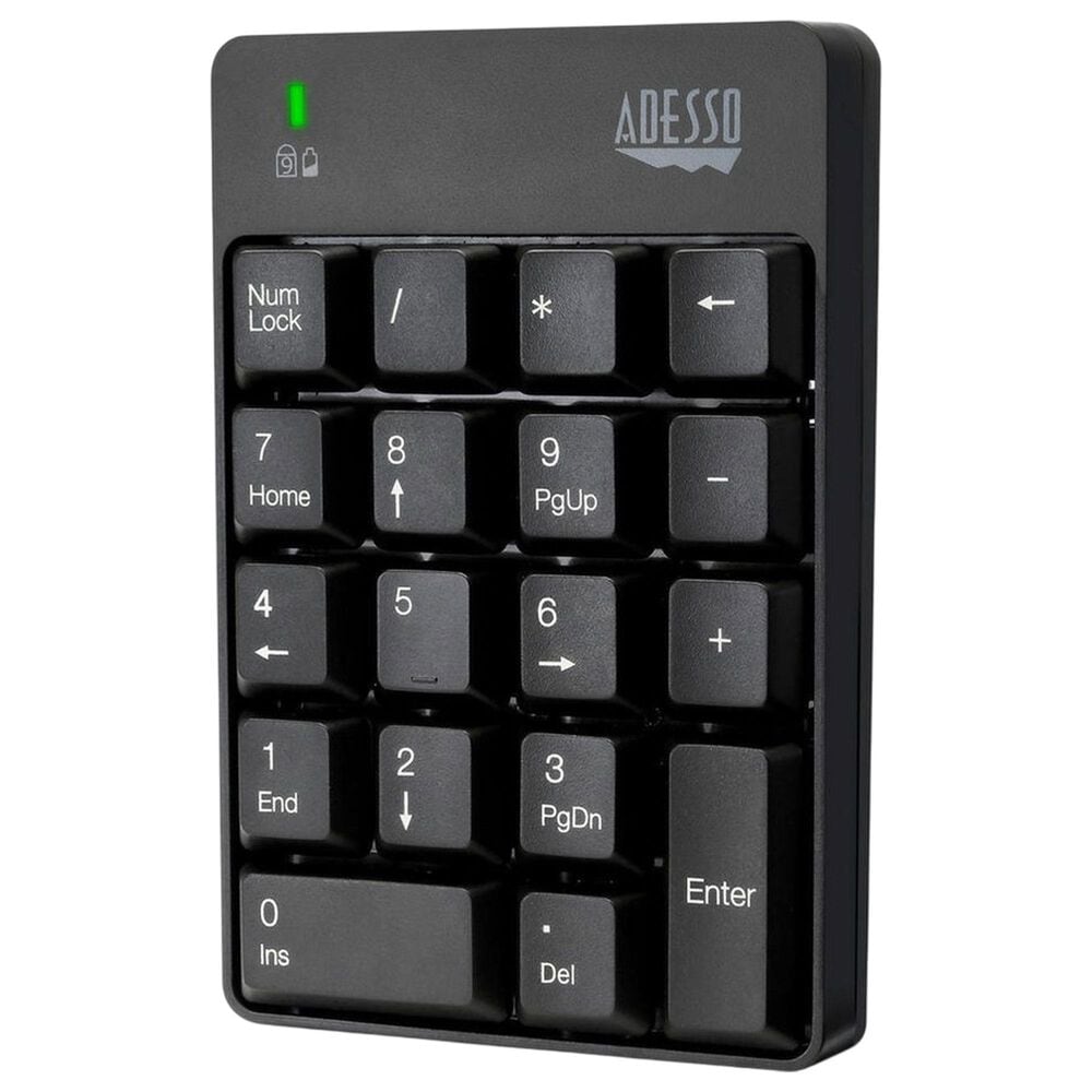 Adesso Wireless 18-Key Numeric Keypad in Black, , large