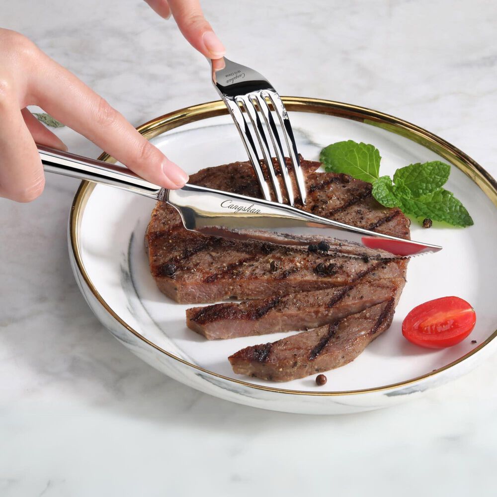 Cangshan Rain II 8-Piece Forged Steak Knife Set in Silver, , large