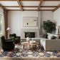 Nourison Antique Bloom Navy 9" x 12" Area Rug, , large