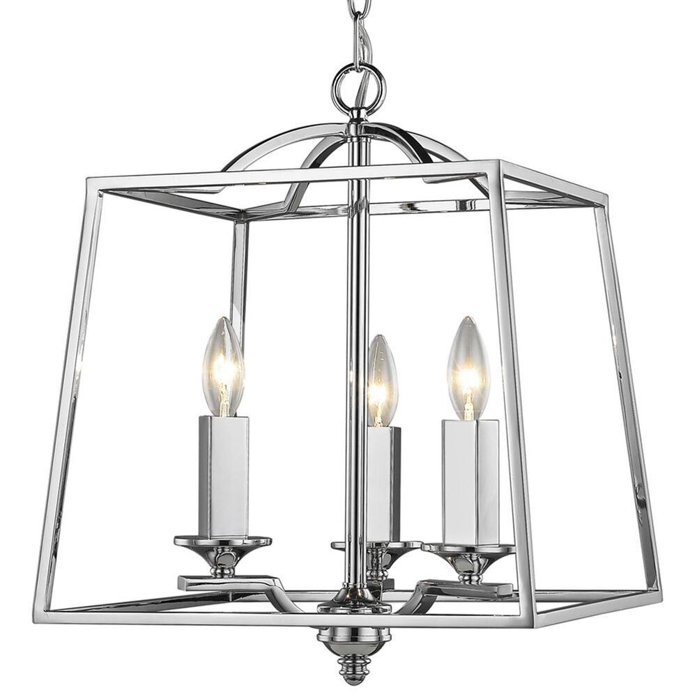 Golden Lighting Athena 3-Light Pendant in Chrome, , large