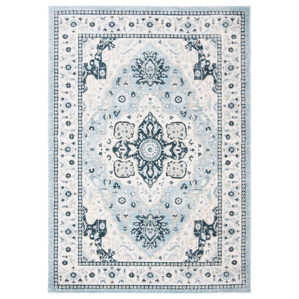 Safavieh Isabella ISA936M 5"3" x 7"6" Light Blue and Cream Area Rug, , large