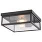 Vaxcel Clinton 2-Light Outdoor Flush Mount in Matte Black, , large