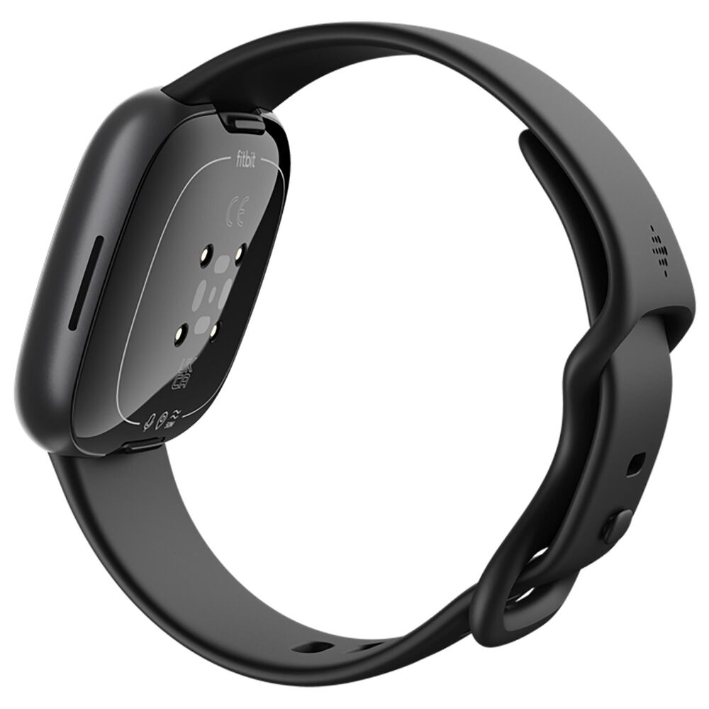 Fitbit Versa 4 Smartwatch Graphite Aluminum with Black Band, , large