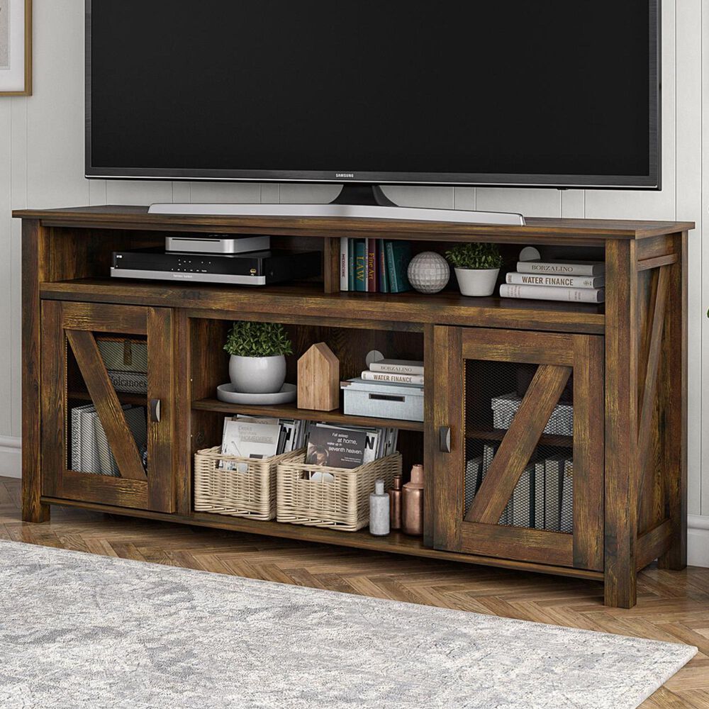 DHP Ayers 60" TV Stand in Rustic/Heritage Pine, , large