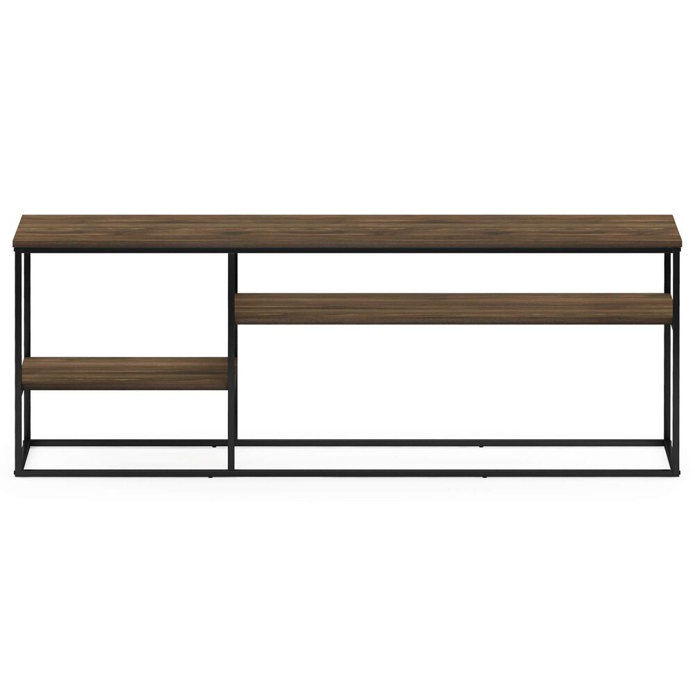 HOMLUX 60" TV Stand with 2 Open Storage Shelves in Columbia Walnut, , large