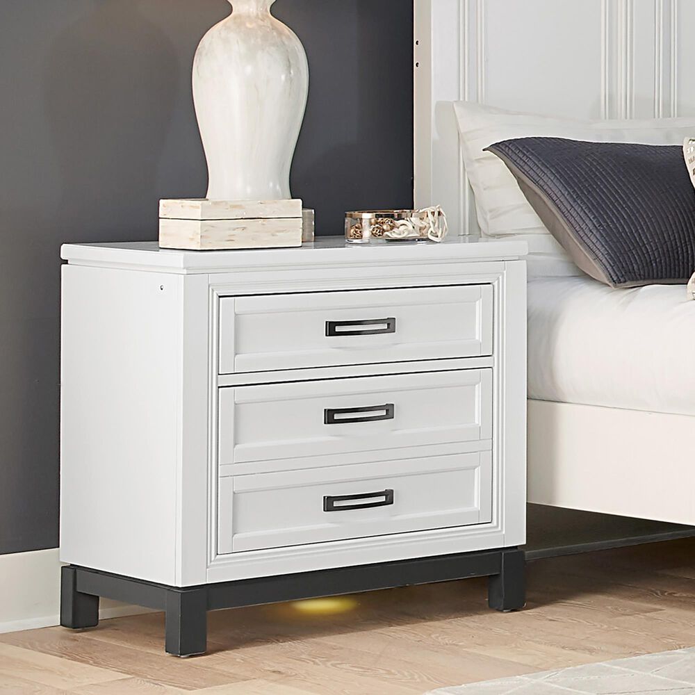 Riva Ridge Hyde Park 2 Drawer Nightstand in White, , large