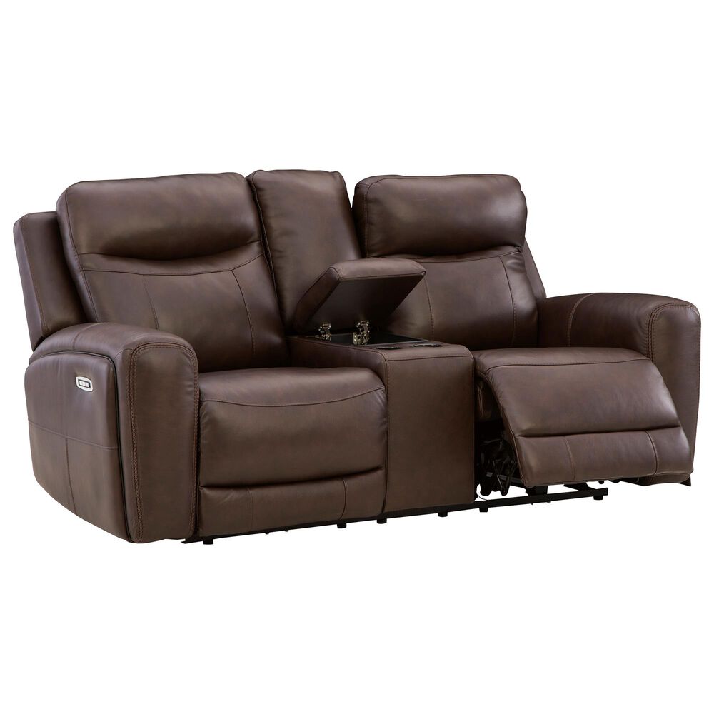 Ashley Gravier Power Reclining Loveseat with Console and Adjustable Headrest in Cordova, , large