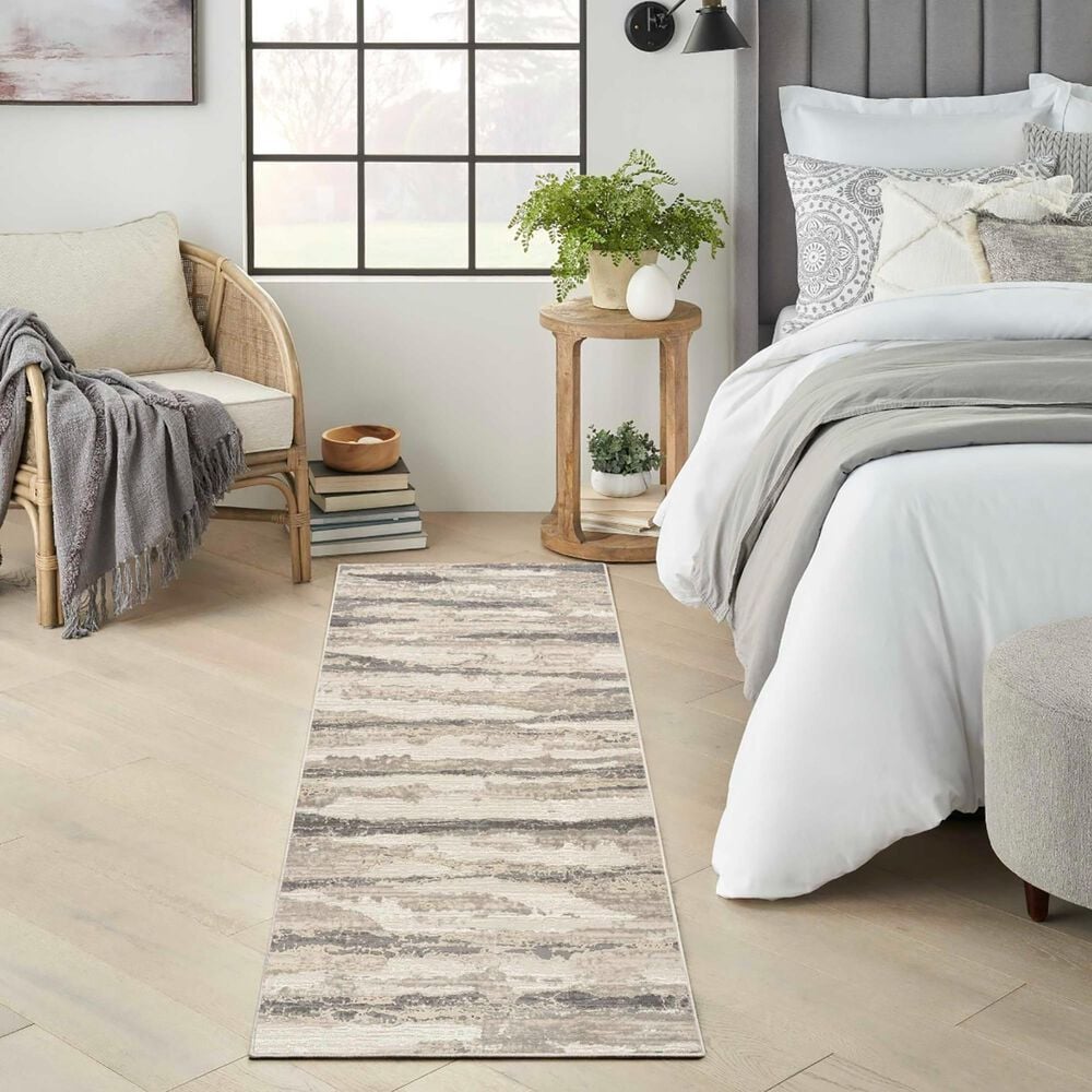 Nourison Sustainable Trends SUT03 2&#39;2&quot; x 7&#39;6&quot; Ivory and Multicolor Runner, , large