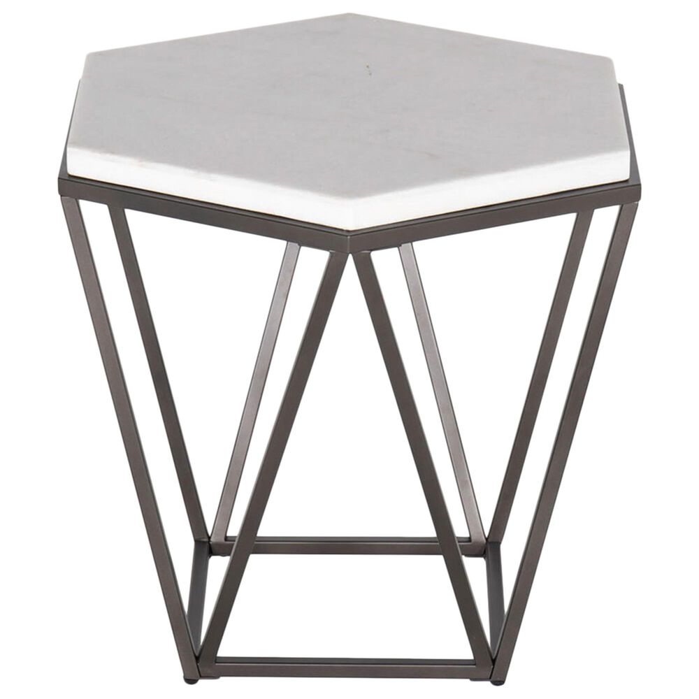 Steve Silver Cara End Table in White, , large