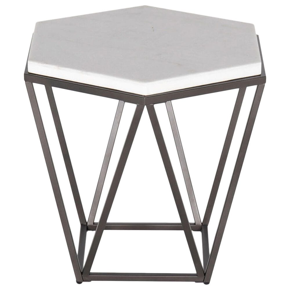 Steve Silver Cara End Table in White, , large