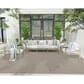 Nourison Twist Reversible 9" x 12" Grey Indoor/Outdoor Area Rug, , large