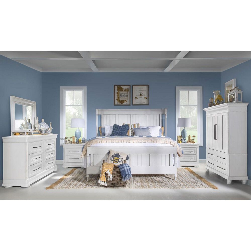 LEGAC Vintage Market Queen Shelter Bed in Picket Fence, , large