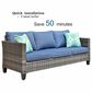 HOMLUX 7-Piece Patio Sofa Set in Denim Blue, , large