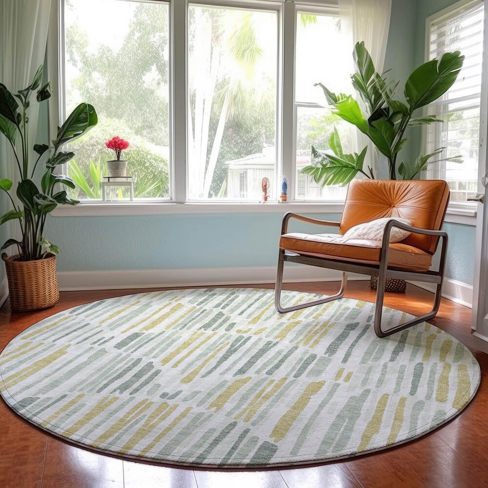 Dalyn Rug Company Neo NO8 8&#39; Round Sage Area Rug, , large