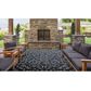 Nourison Home and Garden RS019 7"9" x 10"10" Black Area Rug, , large