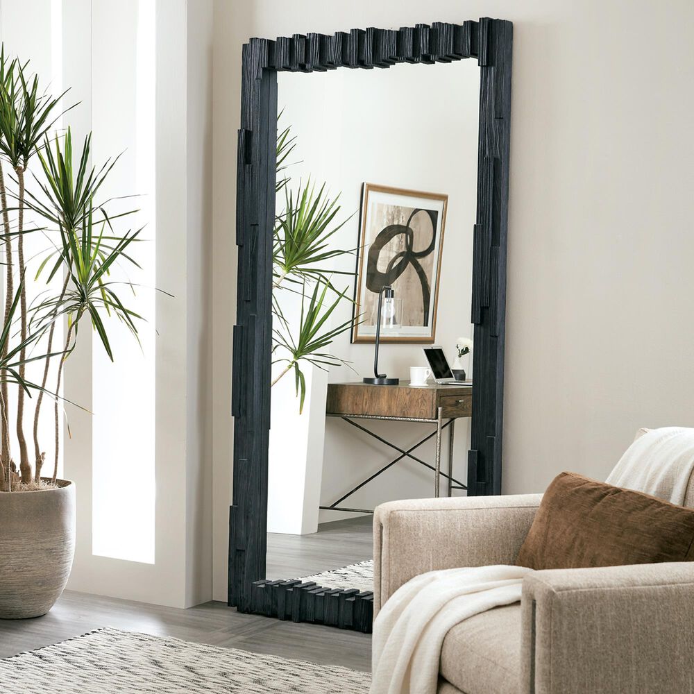 Hooker Furniture Chapman Floor Mirror in Charred Black, , large