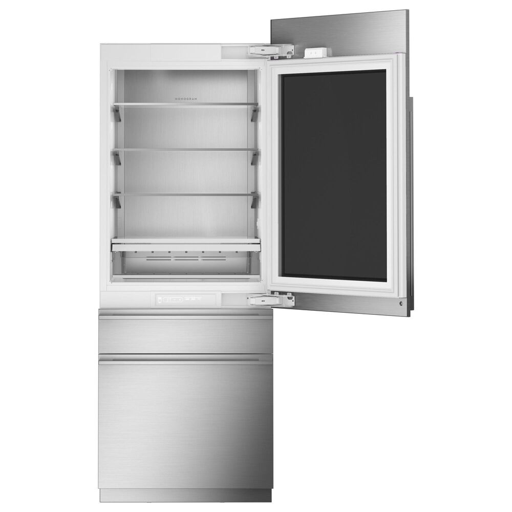 Monogram 30&quot; Integrated Glass Door Refrigerator for Single or Dual Installation, , large