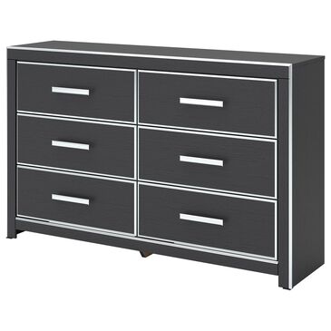 Ashley Zuraleus 6-Drawer Dresser Only in Matte Black and Chrome, , large