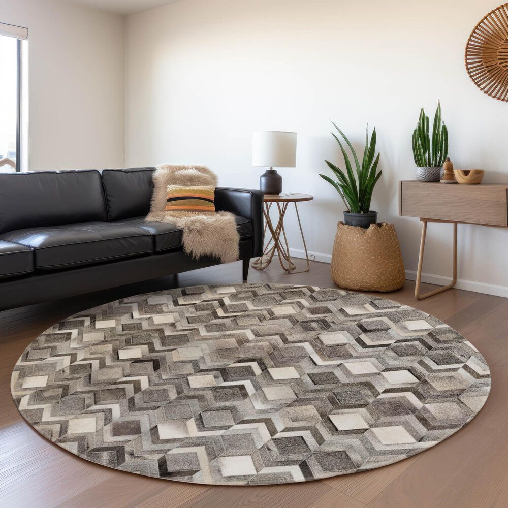 Dalyn Rug Company Bozeman BM5 Gray 8&#39; Round Area Rug, , large