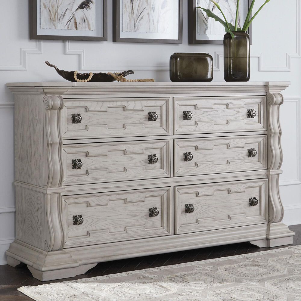 Millenium Bruchandi 6-Drawer Dresser in Antiqued White, , large