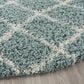 Safavieh Dallas Shag SGD258C-6R 6" Round Seafoam/Ivory Area Rug, , large