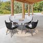 Blue River Kylie 47" Outdoor Round Dining Table in Grey and Light Eucalyptus, , large