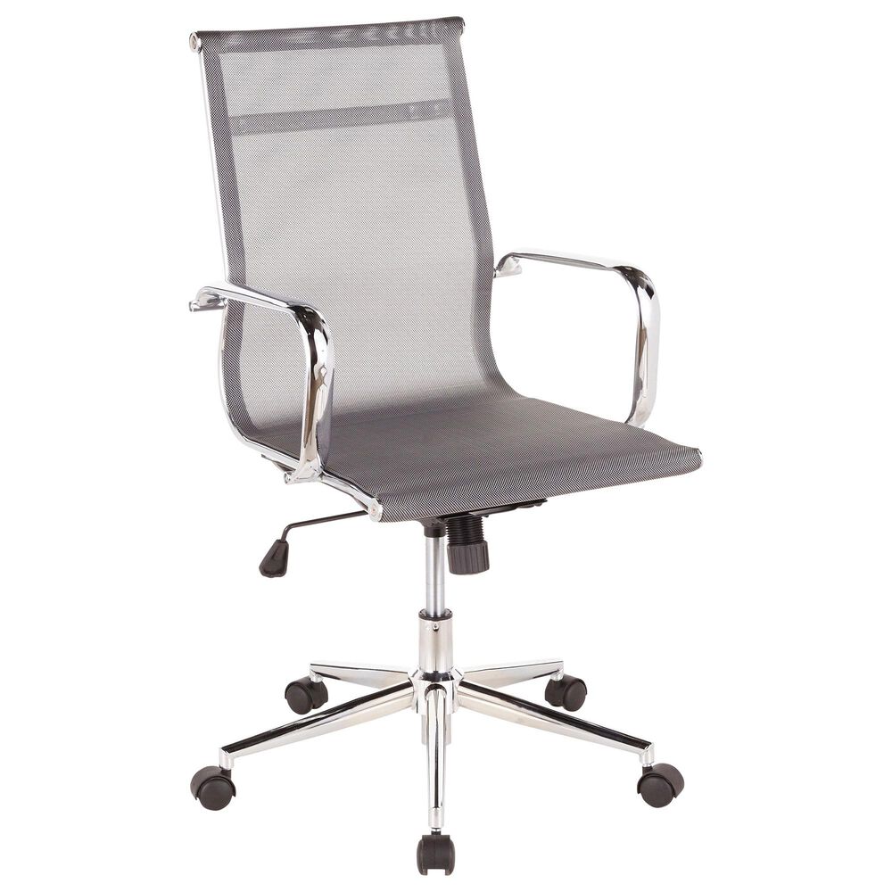 Lumisource Mirage Office Chair in Silver/Chrome, , large