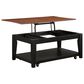 Crystal City Joplin Lift Top Cocktail Table with Casters in Walnut and Ebony, , large