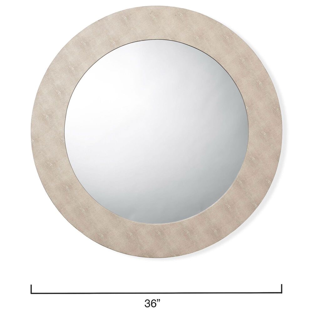 Jamie Young Beckett Round Mirror in Ivory, , large