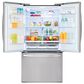 LG 26 Cu. Ft. 3-Door French Door Refrigerator with SmartThinQ in Stainless Steel with Dual Icemaker, , large