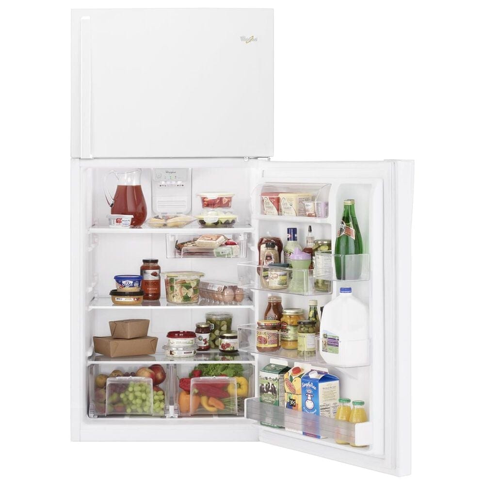 Whirlpool 19.2 Cu. Ft. Top Freezer Refrigerator with LED Interior Lighting in White, , large