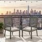 Hearth and Haven Outdoor All-Weather Aluminum Dining Chair in Gray (Set of 4), , large