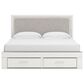 Ashley Zuraleus 5-Piece King Upholstered Storage Bedroom Set in Matte White, , large