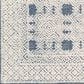 Surya Louvre Dark Blue, Cream and Pale Blue 10" x 14" Area Rug, , large