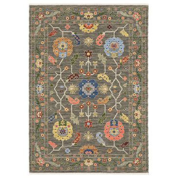Oriental Weavers Lucca Aztec Floral 2" x 3" Grey Area Rug, , large