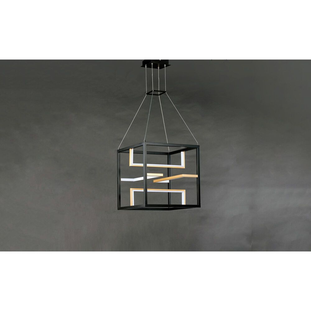 Maxim Lighting Chamber LED Pendant in Black and Gold, , large
