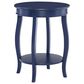 Linon Home Decor Aura Round Side Table in Navy Blue, , large