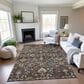 Dalyn Rug Company Silk Road Chocolate, Beige, Copper, Gold, Sage, Navy and Paprika 10" x 14" Area Rug, , large