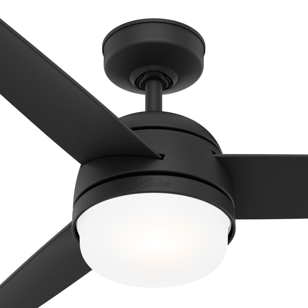 Hunter Midtown 48&quot; Ceiling Fan with LED Lights in Matte Black, , large