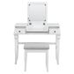 Linon Home Decor Angela Vanity with Stool in White, , large