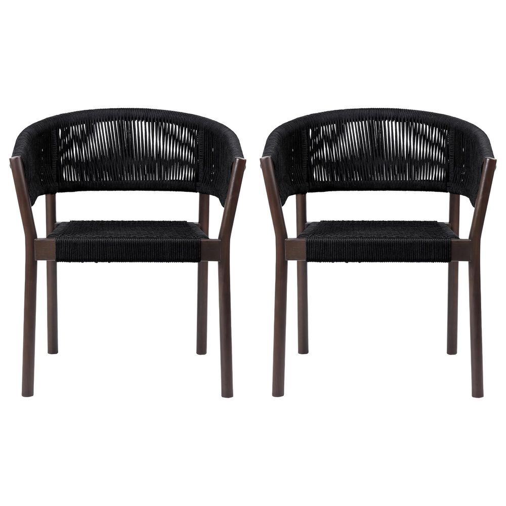 Blue River Doris Patio Dining Chair in Dark Eucalyptus and Black &#40;Set of 2&#41;, , large